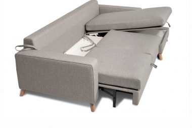 POLO maža kampinė sofa-lova